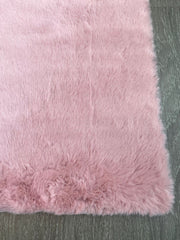 Faux Rabbit Fur Pink - Rectangle FRF-202PNK