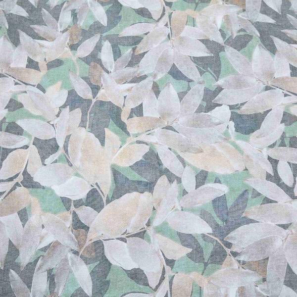 Arden Duvet Cover Set Styled on Bed – Botanical Leaf Bedding in Calming Neutral Tones