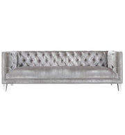 Barcelona Charcoal Velvet Sofa GREY VELVET