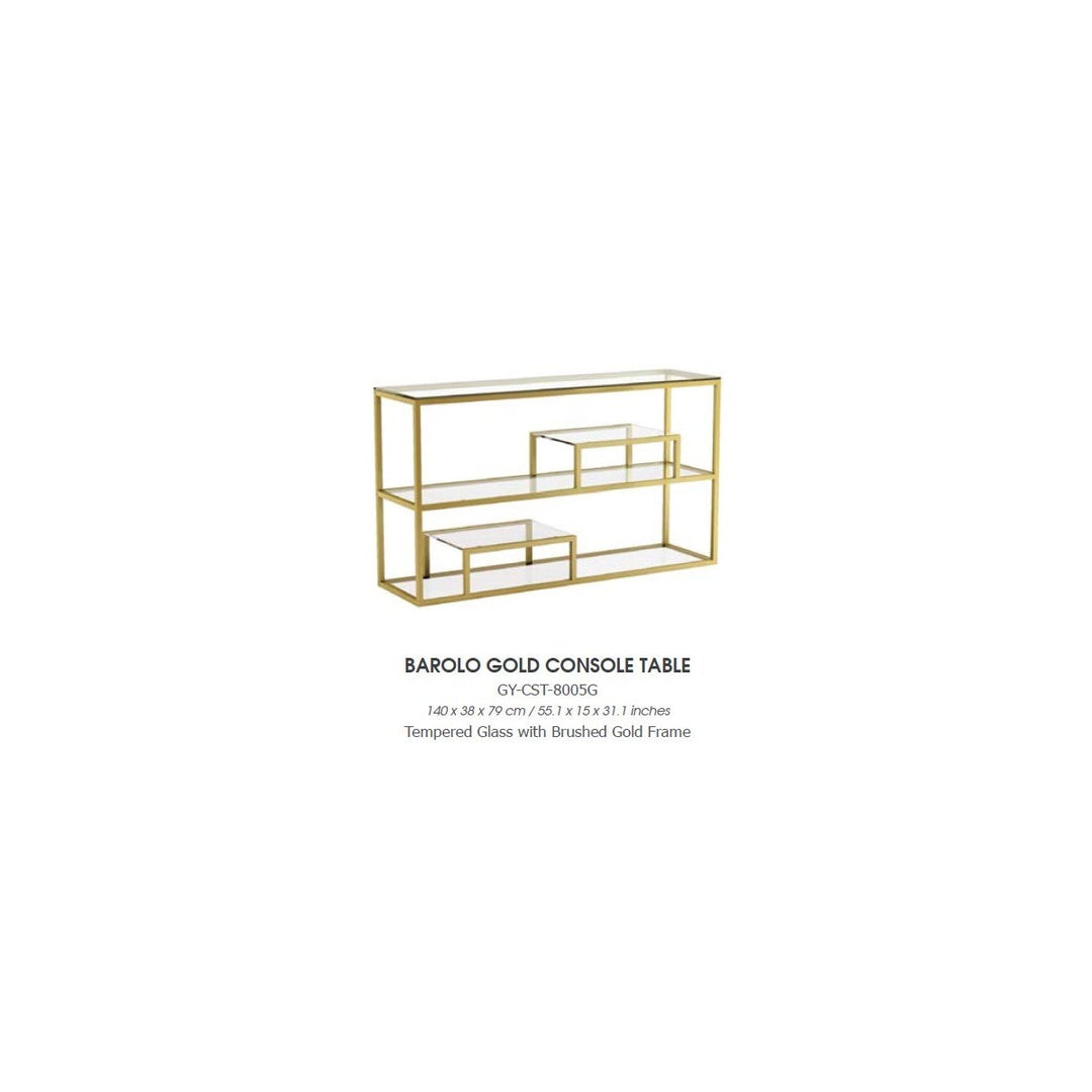 BAROLO GOLD CONSOLE TABLE