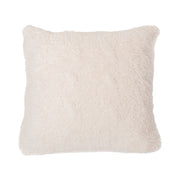 CREAM Brunelli Beverly Faux Fur European Pillow in Cream - 25x25 inches, 100% polyester cover with polyester filling