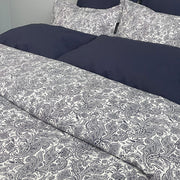 Marine Paisley Duvet Cover – 100% Cotton Percale