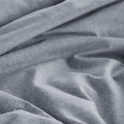Close-up of Bonheur Grey Flannel Duvet Cover texture — 100% cotton flannel 