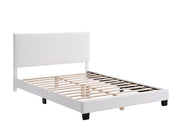 IF-5582 Platform Bed – Includes Mattress Support, Beige Boucle Fabric Queen/King