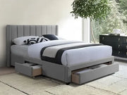 IF-5330 Grey Fabric Platform Bed – No Box Spring Required