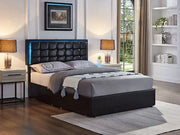 IF-5400 Soft Black PU Bed - No Box Spring Required