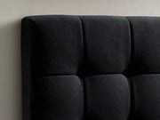 IF-5785 Black Fabric Bed - No Box Spring Required: