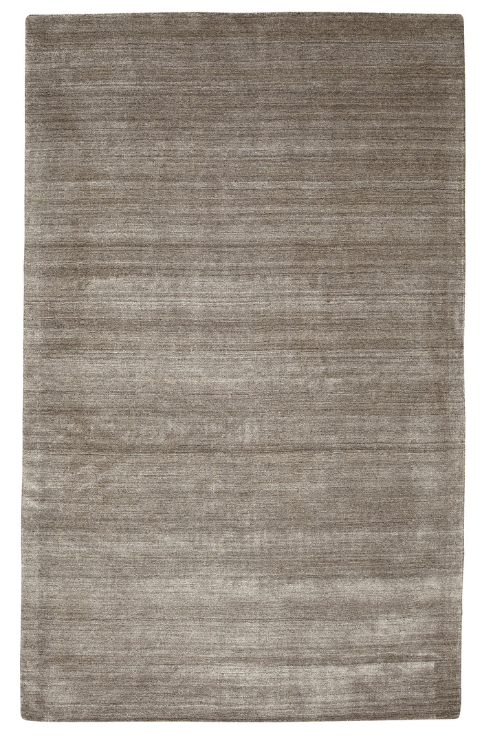 Luxe Hand Loomed Wool Viscose Silver Rug