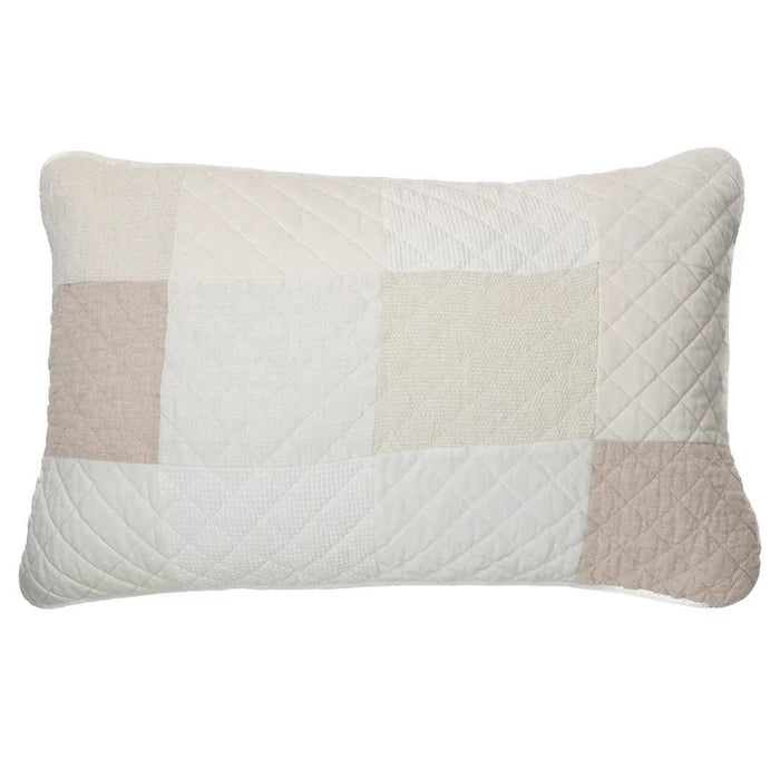 Meringue Ivory & Natural Quilt – Cotton, Linen & Polyester Mix
