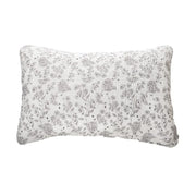 Countryside Chocolate Floral Quilt Pillow Sham – 100% Cotton, chocolate floral on ivory
