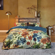 Chartreuse flowered duvet cover