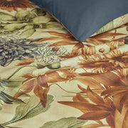 Chartreuse flowered duvet cover