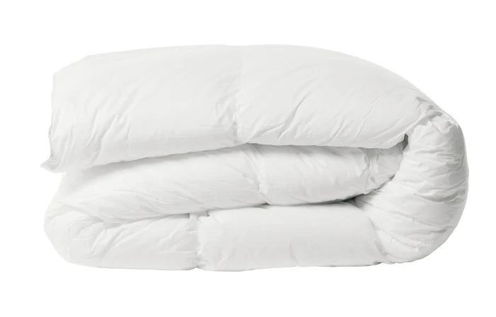 Winter microfiber duvet on a styled bed, extra warm and cozy for cold nights