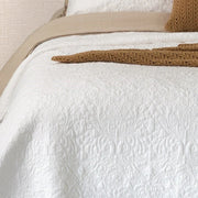 Damask White Stitched Quilt – 100% Cotton