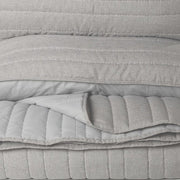 Dumpling Grey Stitched Quilt – Front 100% Polyester, Back 100% Microfiber