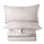 Dumpling Natural Stitched Quilt – Front 100% Polyester, Back 100% Microfiber