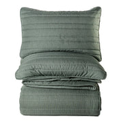 Dumpling green stitched quilt – 100% polyester front and microfiber back – soft cozy bedding by Bed & Bath Home Decor