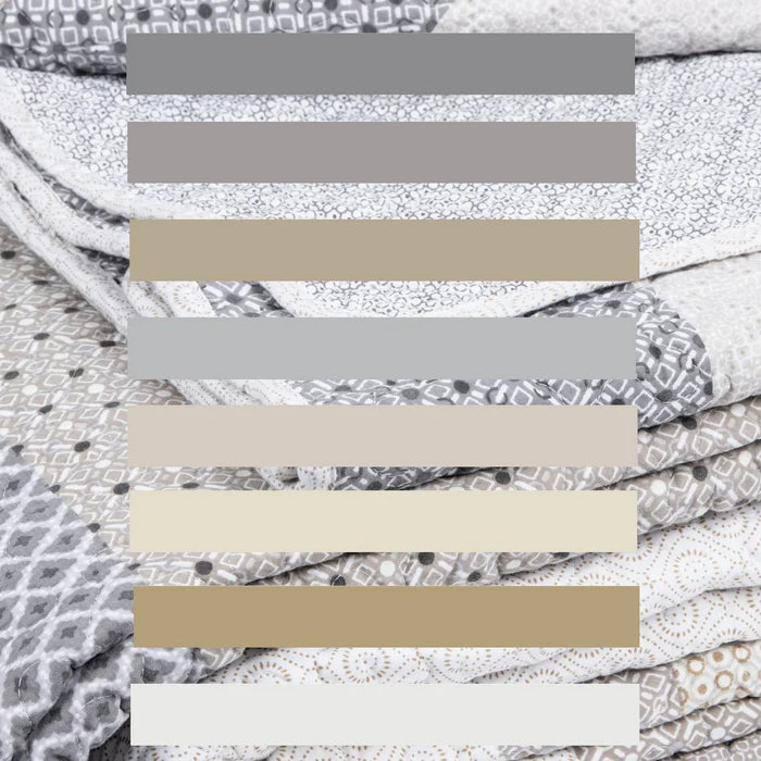 Ethan modern look grey and taupe quilt – 100% Cotton