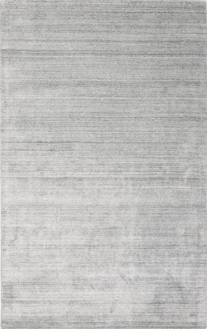 Luxe Hand Loomed Wool Viscose Silver Rug