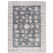 Aura Washable Spill Proof Charcoal Beige Multi Area Rug AUR-1474