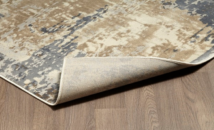 Charisma Muted Grey Ivory Distressed Abstract Rug CHA-1004