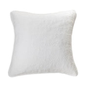 Brunelli Foliage White Quilted European Sham – 25x25 inches, 100% cotton cover with nature-inspired stitching and poly fill