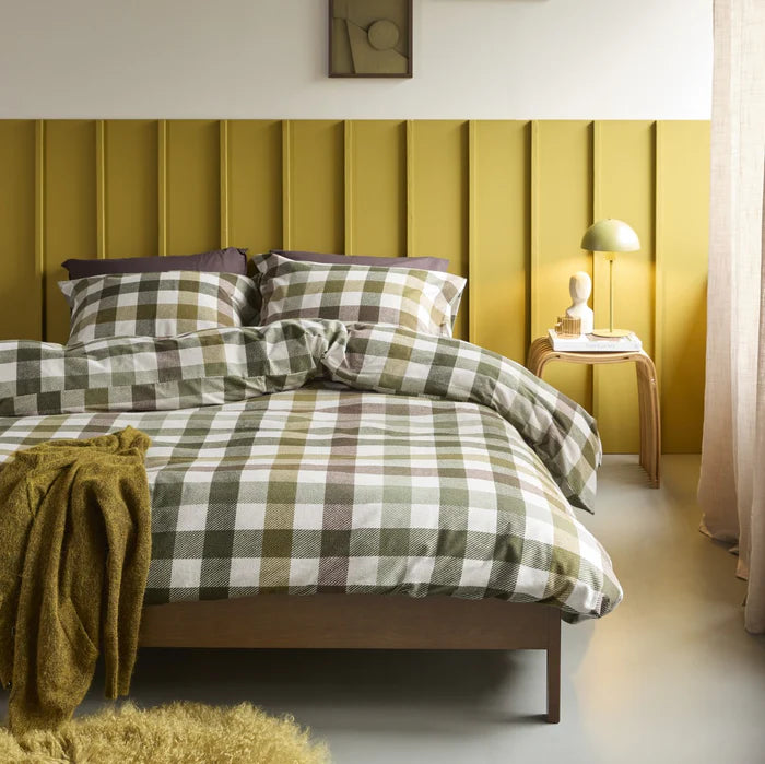 Freya Check Duvet Cover set  – 100% cotton flannel