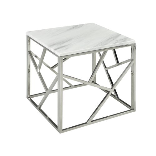 CAROLE End Table GY-ET2051214-M Faux Marble Top Carole