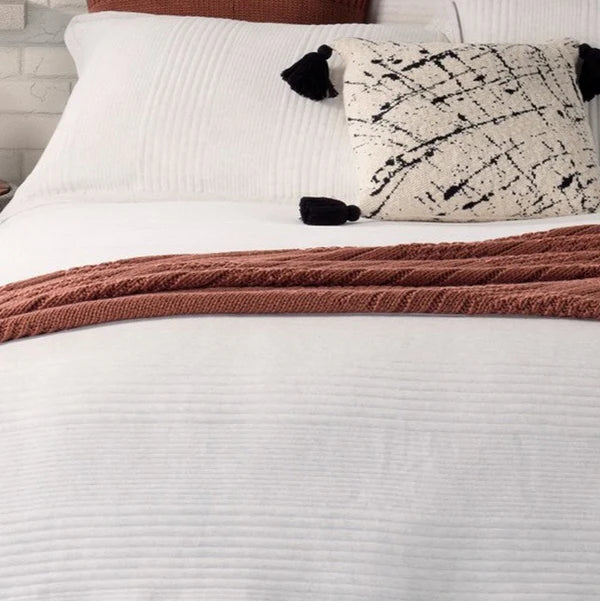 Suite Cream Duvet Cover Set – 100% Cotton, Quilted Jersey