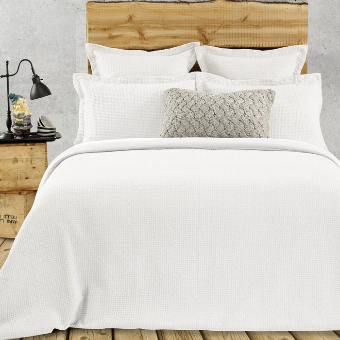 Rustic jersey quilted duvet cover – 35% Cotton, 65% Polyester WHITE