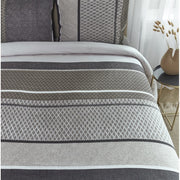Jasmin Duvet Cover Set – 100% Cotton, Grey & Taupe