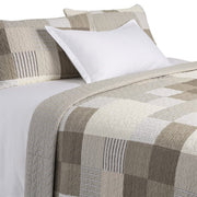 Latte Reversible Plaid Quilt – 100% Cotton Outer Shell