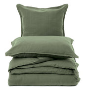 LIN OLIVE LINEN DUVET COVER