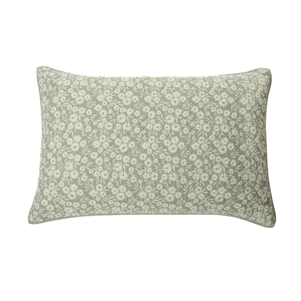 Maggie green pillow sham – 100% cotton, sold separately