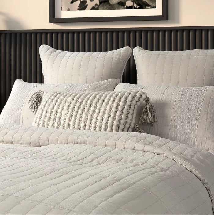 Moss Natural Toned Coverlet – 100% Stonewashed Cotton