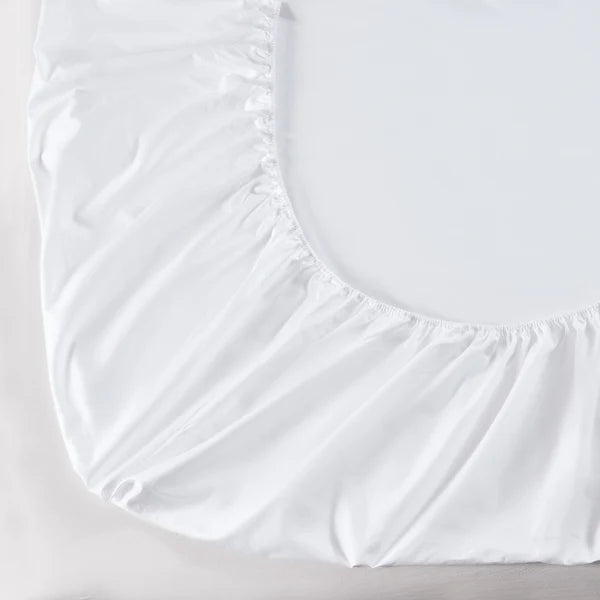 Organic cotton sheet set neatly folded, eco-friendly and hypoallergenic available in multiple sizes