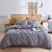 Oxford Yarn-Dyed Duvet Cover Set – 100% Cotton