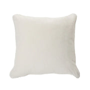 CREAM Brunelli European Faux Fur Polux Pillow in Cream - 26x26 inches, 100% polyester cover with microfiber filling