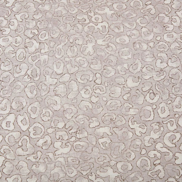 Sable fabric pattern featuring irregular cream shapes outlined in taupe on a pale neutral background.
