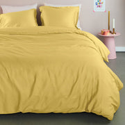 Smoothies Duvet Cover Set – 100% Cotton, Soft & Breathable QUEEN LIGHT YELLOW