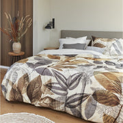 Sunrise leaf print duvet cover Set – 100% Cotton Sateen