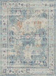 Heirloom Transitional grey blue rug HEI-1518