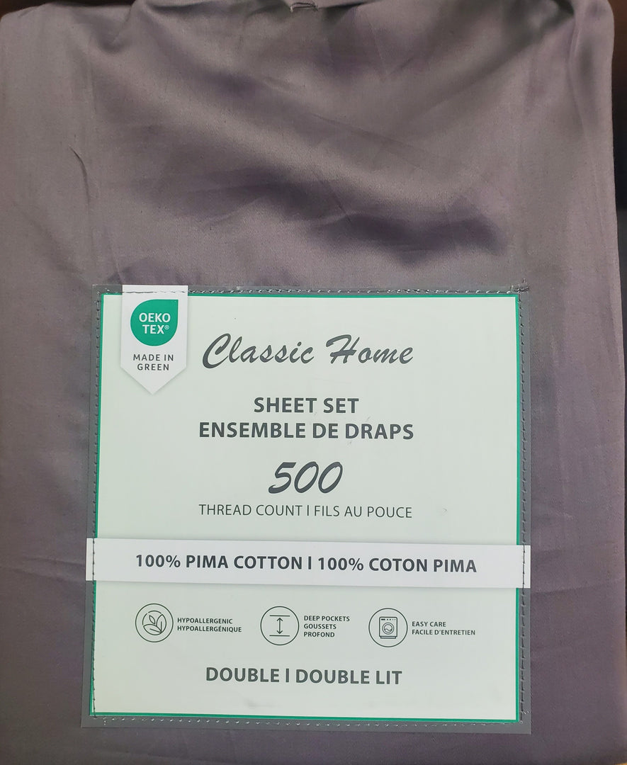 Pima 100% cotton 500TC sheet set