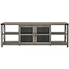 Modern Farmhouse Metal and Wood TV Stand for TV's up to 80" Universal TV Stand for Flat Screen, 70 Inch, Grey